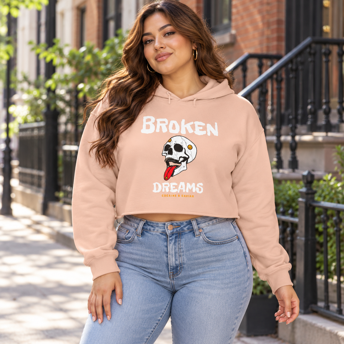 BROKEN DREAMS CROP HOODIE